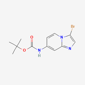 molecular formula C12H14BrN3O2 B13496923 tert-Butyl (3-bromoimidazo[1,2-a]pyridin-7-yl)carbamate 