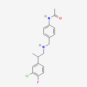 molecular formula C18H20ClFN2O B13496963 N-[4-({[2-(3-chloro-4-fluorophenyl)propyl]amino}methyl)phenyl]acetamide 