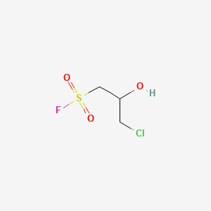 molecular formula C3H6ClFO3S B13496967 3-Chloro-2-hydroxypropane-1-sulfonyl fluoride 