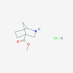 molecular formula C8H14ClNO2 B13496993 Methyl 2-azabicyclo[2.2.1]heptane-4-carboxylate hydrochloride 