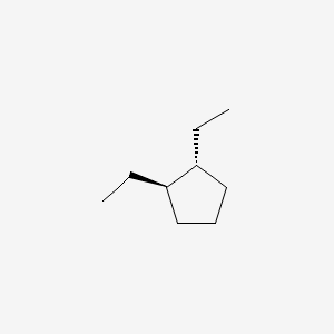 molecular formula C9H18 B13497006 trans-1,2-Diethylcyclopentane CAS No. 932-40-1