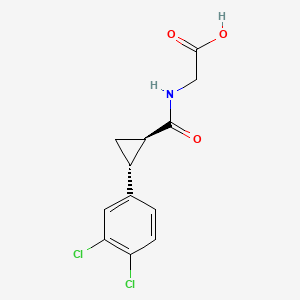 rac-2-{[(1R,2R)-2-(3,4-dichlorophenyl)cyclopropyl]formamido}acetic acid, trans