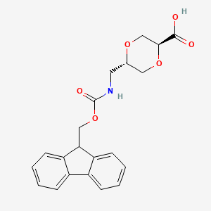 rac-(2R,5R)-5-[({[(9H-fluoren-9-yl)methoxy]carbonyl}amino)methyl]-1,4-dioxane-2-carboxylic acid