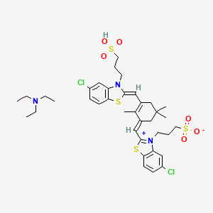 Triethylamine 3-((Z)-5-chloro-2-(((E)-3-((5-chloro-3-(3-sulfonatopropyl)benzo[d]thiazol-3-ium-2-yl)methylene)-2,5,5-trimethylcyclohex-1-en-1-yl)methylene)benzo