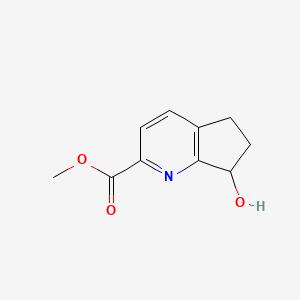 molecular formula C10H11NO3 B13497219 methyl 7-hydroxy-5H,6H,7H-cyclopenta[b]pyridine-2-carboxylate 