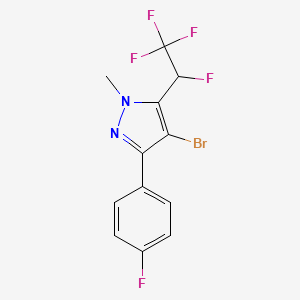 4-bromo-3-(4-fluorophenyl)-1-methyl-5-(1,2,2,2-tetrafluoroethyl)-1H-pyrazole