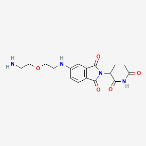 molecular formula C17H20N4O5 B13497245 5-[2-(2-Aminoethoxy)ethylamino]-2-(2,6-dioxo-3-piperidyl)isoindoline-1,3-dione 