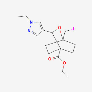 ethyl 3-(1-ethyl-1H-pyrazol-4-yl)-1-(iodomethyl)-2-oxabicyclo[2.2.2]octane-4-carboxylate