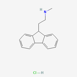 molecular formula C16H18ClN B13497289 [2-(9H-fluoren-9-yl)ethyl](methyl)amine hydrochloride 