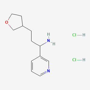 3-(Oxolan-3-yl)-1-(pyridin-3-yl)propan-1-amine dihydrochloride