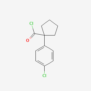 molecular formula C12H12Cl2O B1349750 1-(4-氯苯基)环戊烷甲酰氯 CAS No. 71501-44-5