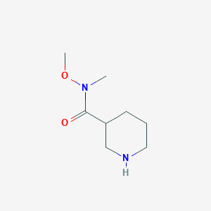 molecular formula C8H16N2O2 B13497501 N-methoxy-N-methylpiperidine-3-carboxamide 