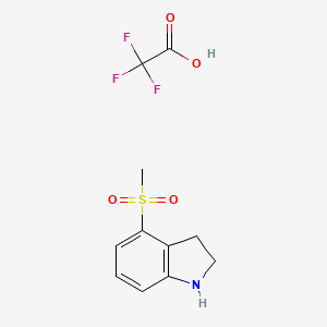 4-methanesulfonyl-2,3-dihydro-1H-indole, trifluoroacetic acid