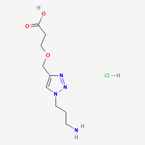 3-{[1-(3-aminopropyl)-1H-1,2,3-triazol-4-yl]methoxy}propanoic acid hydrochloride