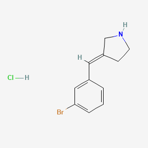 (3E)-3-[(3-bromophenyl)methylidene]pyrrolidine hydrochloride