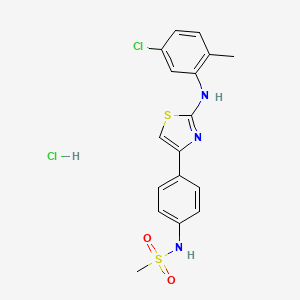 N-(4-{2-[(5-chloro-2-methylphenyl)amino]-1,3-thiazol-4-yl}phenyl)methanesulfonamide hydrochloride