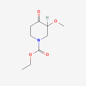 molecular formula C9H15NO4 B1349758 3-甲氧基-4-氧代哌啶-1-羧酸乙酯 CAS No. 83863-72-3