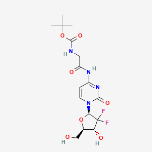 tert-butyl N-[({1-[(2R,4R,5R)-3,3-difluoro-4-hydroxy-5-(hydroxymethyl)oxolan-2-yl]-2-oxo-1,2-dihydropyrimidin-4-yl}carbamoyl)methyl]carbamate