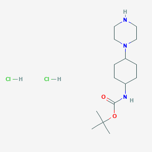 Tert-butyl N-[4-(piperazin-1-YL)cyclohexyl]carbamate dihydrochloride