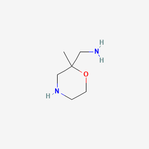 molecular formula C6H14N2O B13497639 (2-Methylmorpholin-2-yl)methanamine 