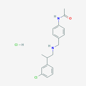 molecular formula C18H22Cl2N2O B13497650 N-[4-({[2-(3-chlorophenyl)propyl]amino}methyl)phenyl]acetamide hydrochloride 