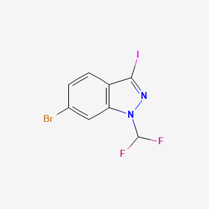 6-bromo-1-(difluoromethyl)-3-iodo-1H-indazole