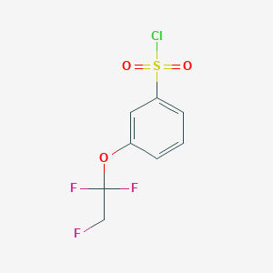 molecular formula C8H6ClF3O3S B13497704 3-(1,1,2-Trifluoroethoxy)benzene-1-sulfonyl chloride 