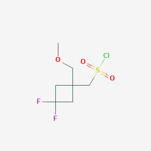 molecular formula C7H11ClF2O3S B13497728 [3,3-Difluoro-1-(methoxymethyl)cyclobutyl]methanesulfonyl chloride 