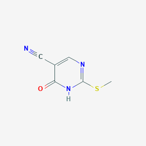 molecular formula C6H5N3OS B1349773 4-Hydroxy-2-(methylthio)pyrimidine-5-carbonitrile CAS No. 89487-99-0