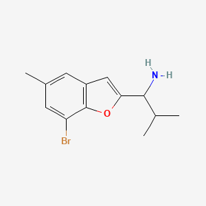 1-(7-Bromo-5-methylbenzofuran-2-yl)-2-methylpropan-1-amine