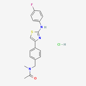 N-[(4-{2-[(4-fluorophenyl)amino]-1,3-thiazol-4-yl}phenyl)methyl]-N-methylacetamide hydrochloride