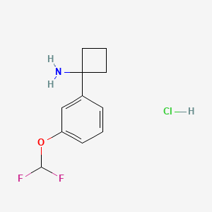 1-[3-(Difluoromethoxy)phenyl]cyclobutan-1-amine hydrochloride