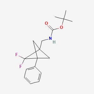 tert-butyl N-({2,2-difluoro-3-phenylbicyclo[1.1.1]pentan-1-yl}methyl)carbamate