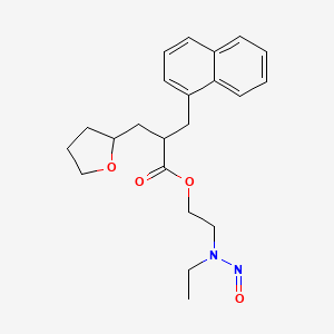 molecular formula C22H28N2O4 B13497775 2-[Ethyl(nitroso)amino]ethyl 3-(naphthalen-1-yl)-2-[(oxolan-2-yl)methyl]propanoate 