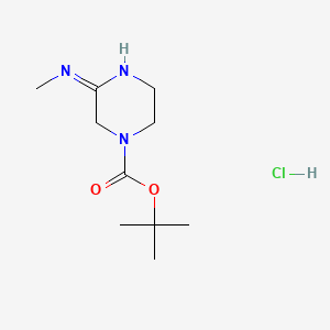 molecular formula C10H20ClN3O2 B13497800 Tert-butyl 5-(methylamino)-1,2,3,6-tetrahydropyrazine-1-carboxylate hydrochloride 