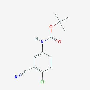 molecular formula C12H13ClN2O2 B13497923 Tert-butyl (4-chloro-3-cyanophenyl)carbamate 