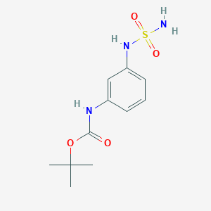 molecular formula C11H17N3O4S B13497966 Tert-butyl (3-(sulfamoylamino)phenyl)carbamate 