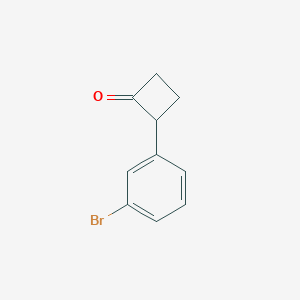 molecular formula C10H9BrO B13497975 2-(3-Bromophenyl)cyclobutan-1-one 