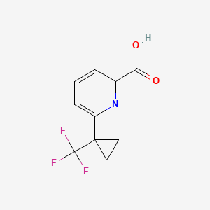 molecular formula C10H8F3NO2 B13497996 6-[1-(Trifluoromethyl)cyclopropyl]pyridine-2-carboxylic acid 