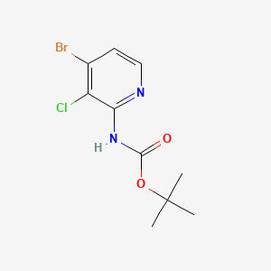 molecular formula C10H12BrClN2O2 B13498014 tert-Butyl (4-bromo-3-chloropyridin-2-yl)carbamate 