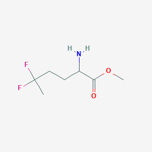 molecular formula C7H13F2NO2 B13498205 Methyl 2-amino-5,5-difluorohexanoate 