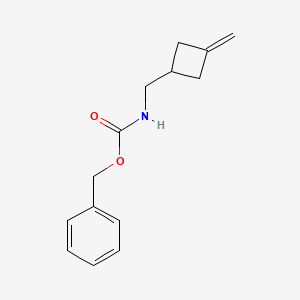 molecular formula C14H17NO2 B13498219 Benzyl 3-methylenecyclobutylmethylcarbamate 