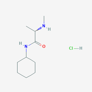 molecular formula C10H21ClN2O B13498266 (2S)-N-cyclohexyl-2-(methylamino)propanamide hydrochloride 