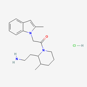 1-[2-(2-Aminoethyl)-3-methylpiperidin-1-yl]-2-(2-methylindol-1-yl)ethanone;hydrochloride