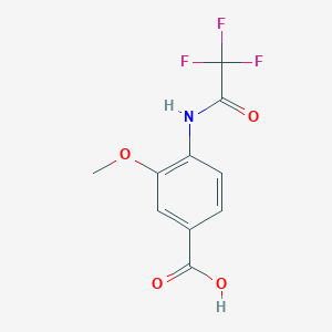 molecular formula C10H8F3NO4 B13498364 3-Methoxy-4-(trifluoroacetylamino)benzoic acid 