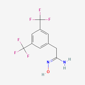 molecular formula C10H8F6N2O B1349843 2-[3,5-双(三氟甲基)苯基]-N'-羟基乙亚胺酰胺 CAS No. 244022-74-0