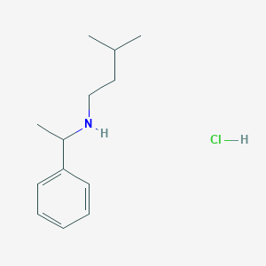 molecular formula C13H22ClN B13498599 (3-Methylbutyl)(1-phenylethyl)amine hydrochloride 