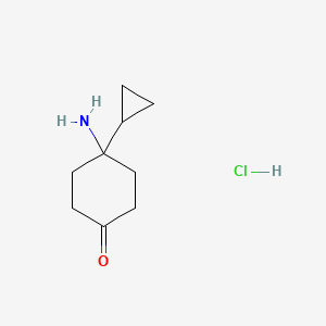 4-Amino-4-cyclopropylcyclohexan-1-one hydrochloride