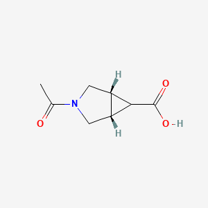 molecular formula C8H11NO3 B13498636 (1R,5S,6R)-3-acetyl-3-azabicyclo[3.1.0]hexane-6-carboxylic acid 