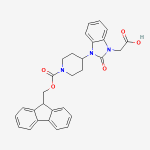 molecular formula C29H27N3O5 B1349866 Fmoc-4-(3-carboxymethyl-2-keto-1-benzimidazolyl)-piperidine CAS No. 215190-29-7